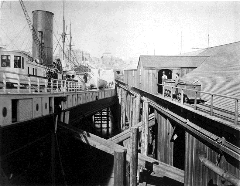 SS Japan in dry dock, 1873