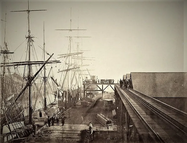 Pacific Mail Steamship Co. docks, San Francisco