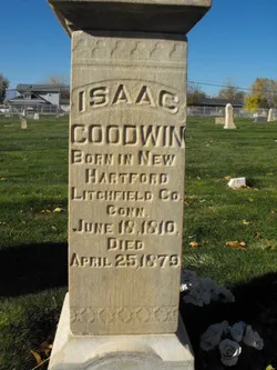 Headstone of Isaac Goodwin, Lehi, Utah