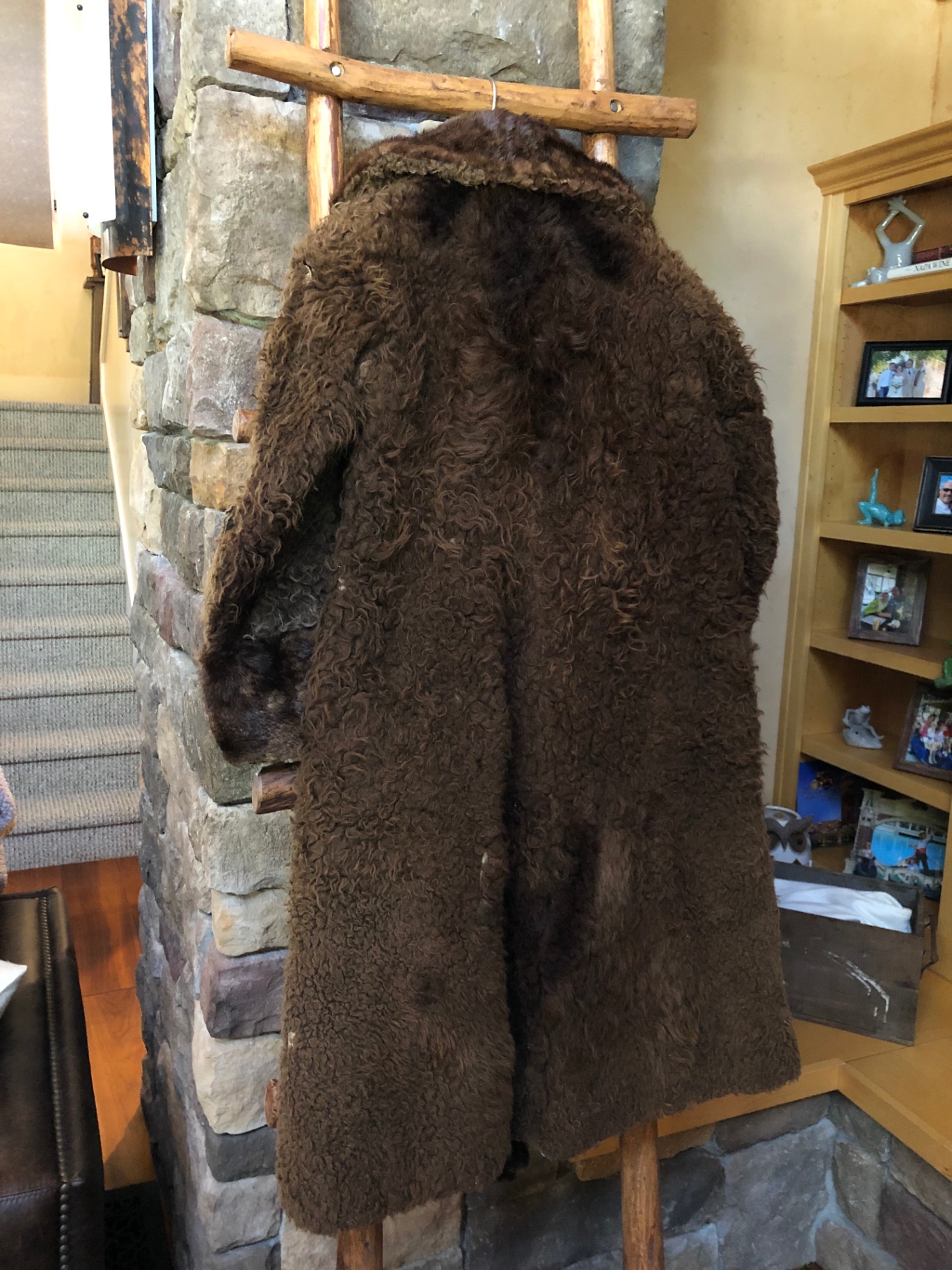 Side profile of the coat showing the full silhouette